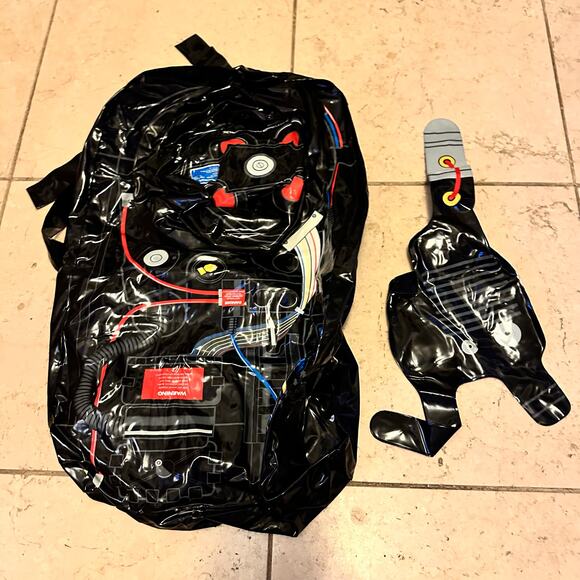 Ghostbusters Jumpsuit Halloween Costume Kids L 12/14 Cosplay Inflatable Backpack - Picture 8 of 13